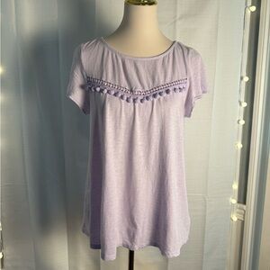 Lilly Pulitzer Purple Embellished Blouse